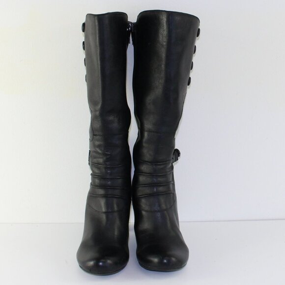 Miz Mooz Tall Black Leather Shelia Boots (6.5 US) - Picture 2 of 13